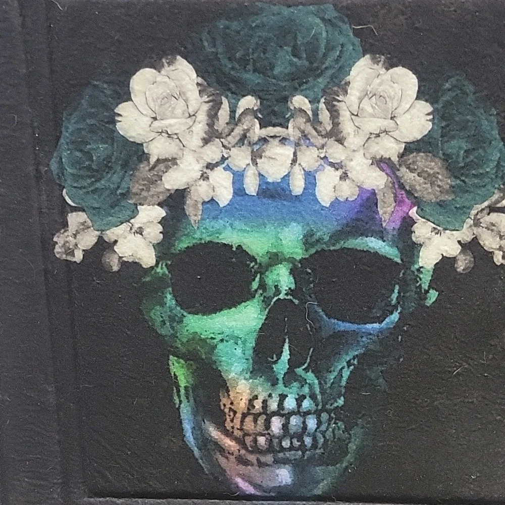 Colorful Skull Welcome Mat. Goth, Hallowee. Holidays.